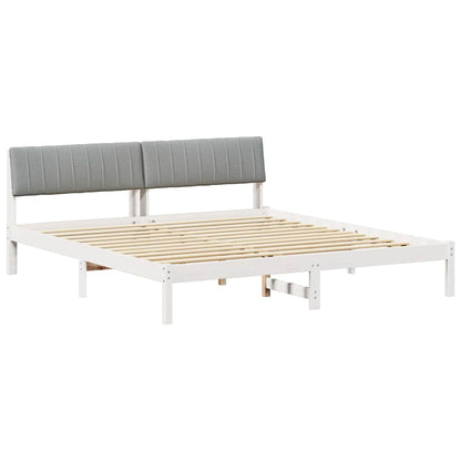 Struttura del Letto Bianco e grigio chiaro 180 x 200 cm