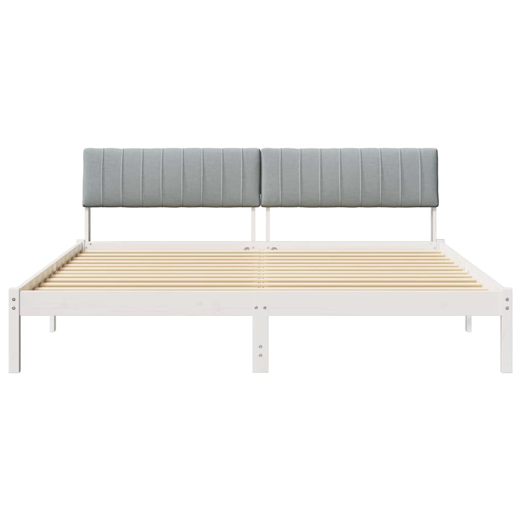 Struttura del Letto Bianco e grigio chiaro 180 x 200 cm