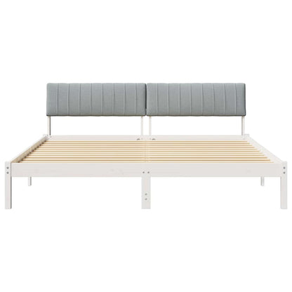 Struttura del Letto Bianco e grigio chiaro 180 x 200 cm