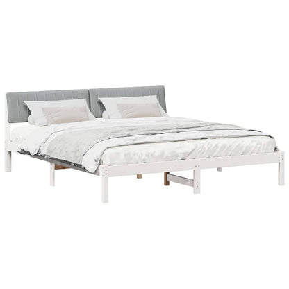 Struttura del Letto Bianco e grigio chiaro 180 x 200 cm