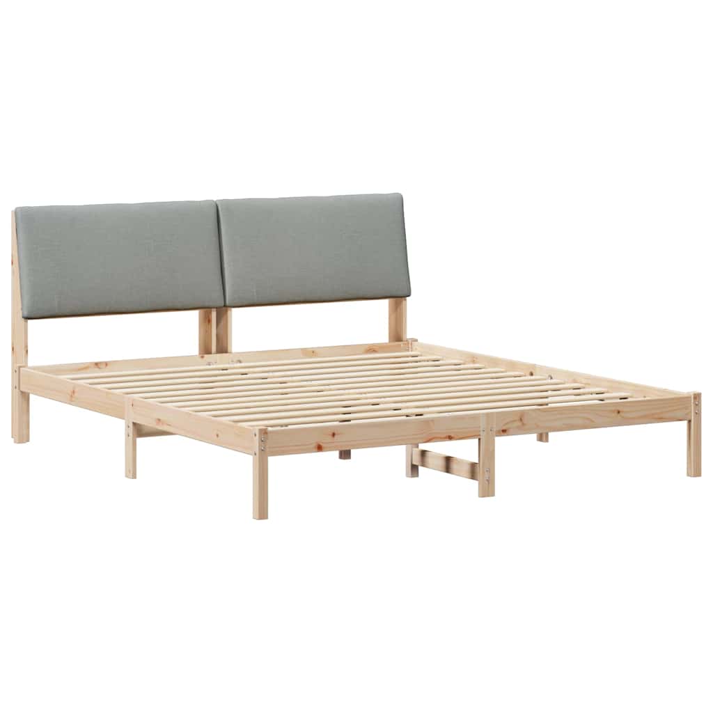 Struttura del Letto Marrone e grigio chiaro 200 x 200 cm