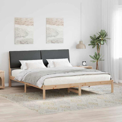 Struttura del Letto marrone e grigio scuro 200 x 200 cm