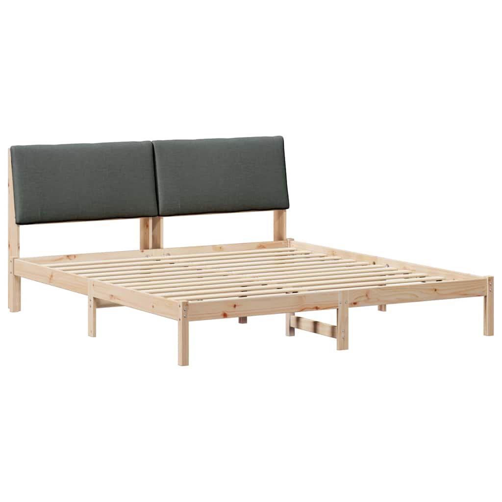 Struttura del Letto marrone e grigio scuro 200 x 200 cm