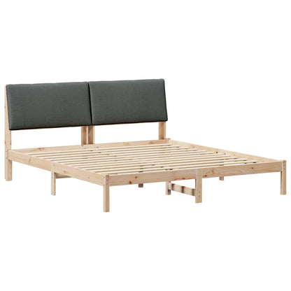 Struttura del Letto marrone e grigio scuro 200 x 200 cm