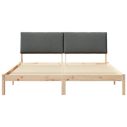 Struttura del Letto marrone e grigio scuro 200 x 200 cm