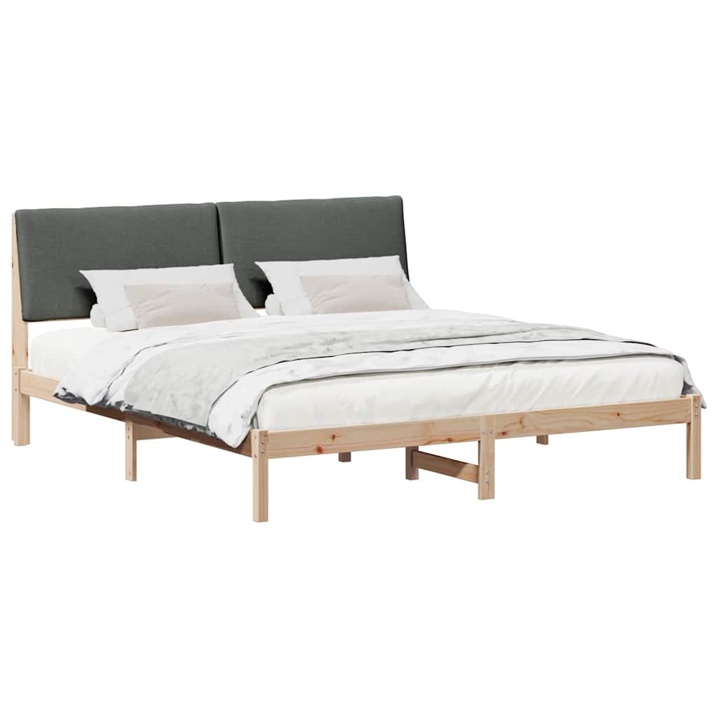 Struttura del Letto marrone e grigio scuro 200 x 200 cm