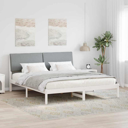 Struttura del Letto Bianco e grigio chiaro 180 x 200 cm