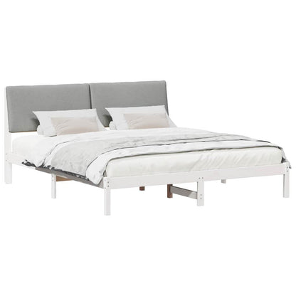 Struttura del Letto Bianco e grigio chiaro 180 x 200 cm