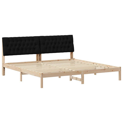 Letto con Testiera Rivestita con testiera Marrone 200 x 200 cm