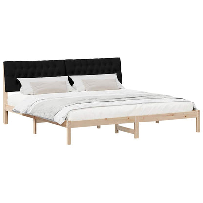Letto con Testiera Rivestita con testiera Marrone 200 x 200 cm