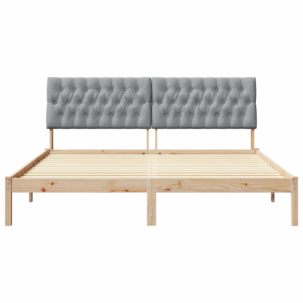 Letto con Testiera Rivestita con testiera Marrone 180 x 200 cm