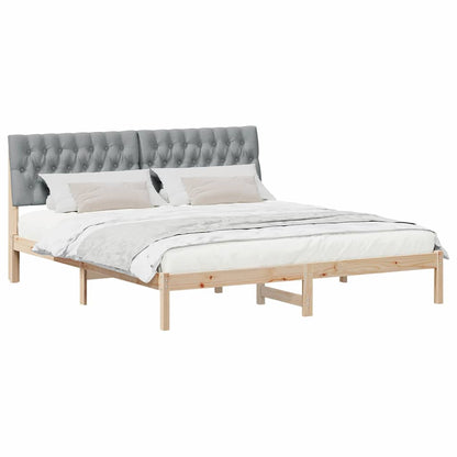 Letto con Testiera Rivestita con testiera Marrone 180 x 200 cm