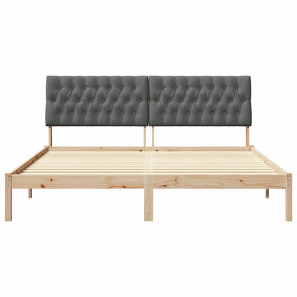 Letto con Testiera Rivestita con testiera Marrone 180 x 200 cm