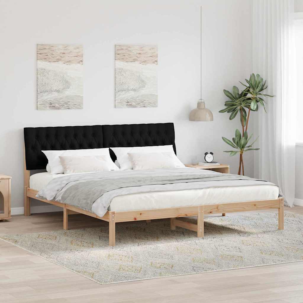 Letto con Testiera Rivestita con testiera Marrone 180 x 200 cm