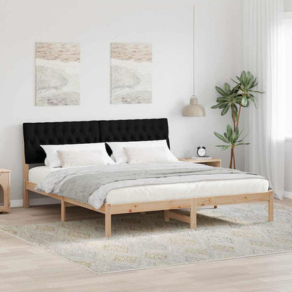Letto con Testiera Rivestita con testiera Marrone 180 x 200 cm