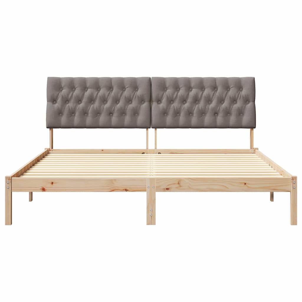 Letto con Testiera Rivestita con testiera Marrone 180 x 200 cm