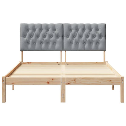 Letto con Testiera Rivestita con testiera Marrone 160 x 200 cm