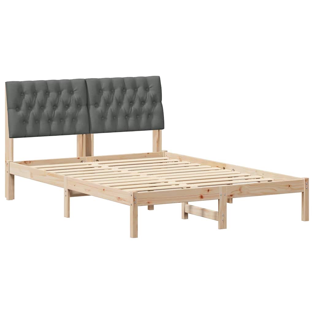 Letto con Testiera Rivestita con testiera Marrone 160 x 200 cm