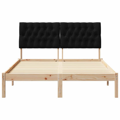 Letto con Testiera Rivestita con testiera Marrone 160 x 200 cm
