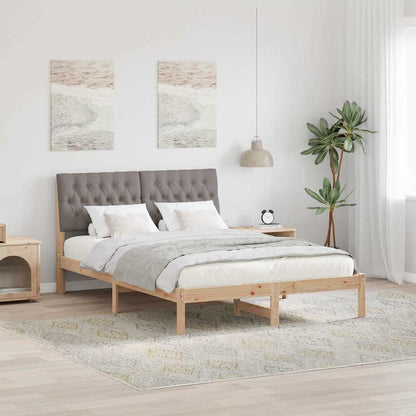 Letto con Testiera Rivestita con testiera Marrone 160 x 200 cm