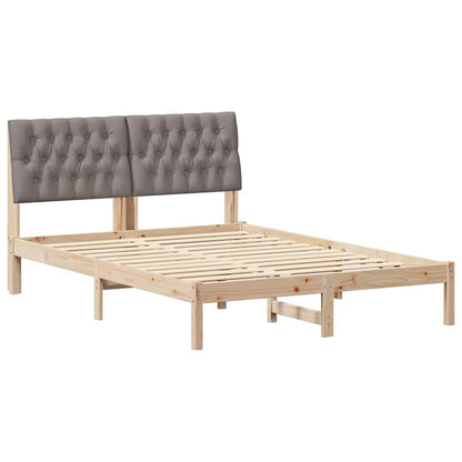 Letto con Testiera Rivestita con testiera Marrone 160 x 200 cm
