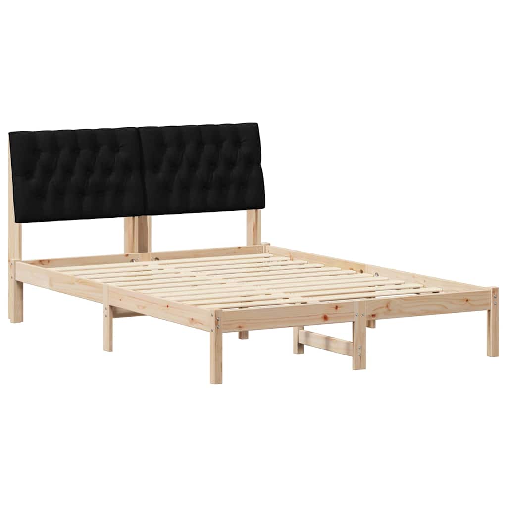 Letto con Testiera Rivestita con testiera Marrone 150 x 200 cm