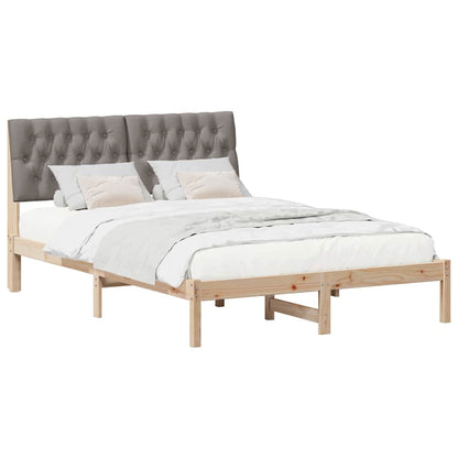 Letto con Testiera Rivestita con testiera Marrone 150 x 200 cm
