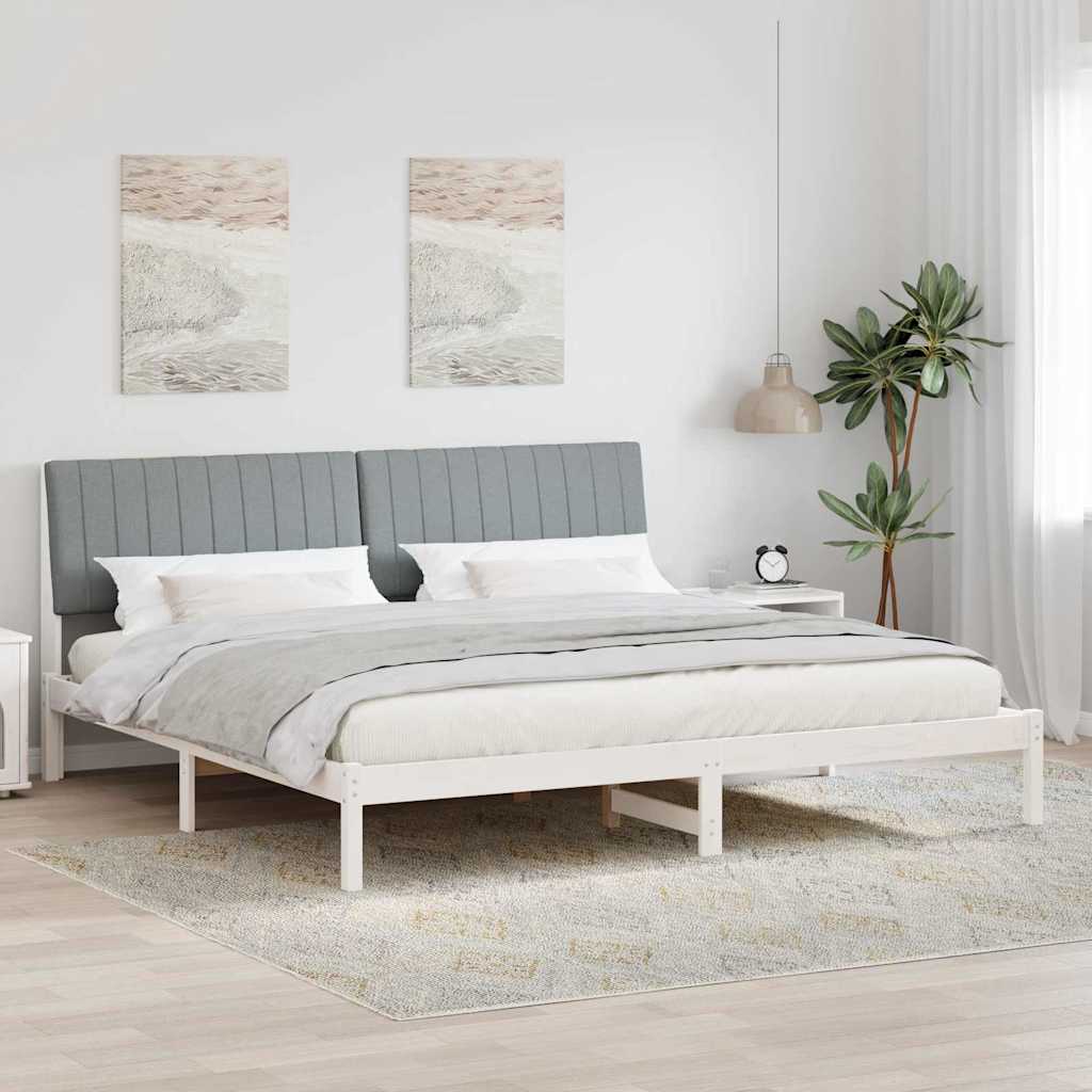 Struttura del letto Bianco 200 x 200 cm Pino massello