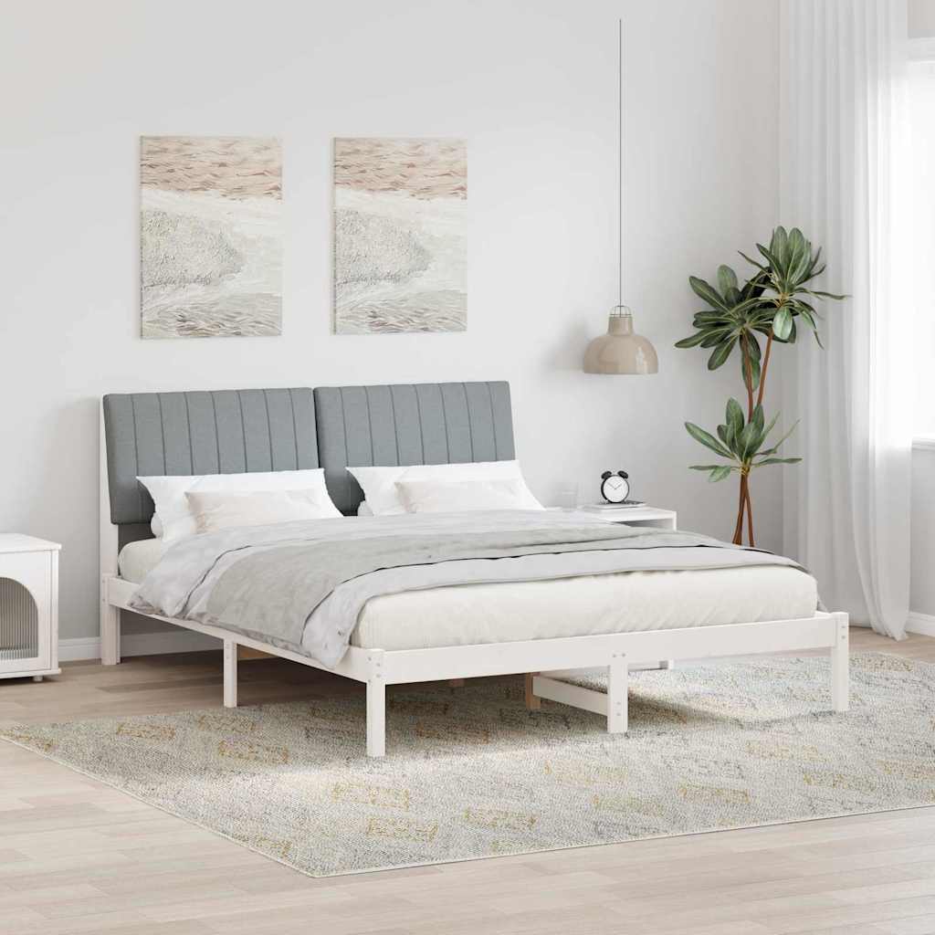 Struttura del letto Bianco 150 x 200 cm Pino massello