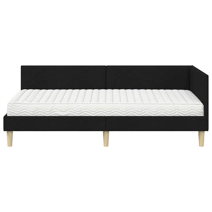 Struttura Letto Angolare con Materasso 2 pcs Verde Tessuto