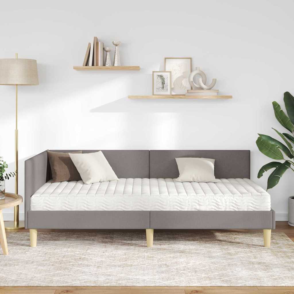 Struttura Letto Angolare con Materasso 2 pcs Talpa Tessuto