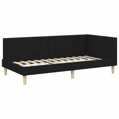 Struttura Letto Angolare con Materasso 2 pcs Verde Tessuto