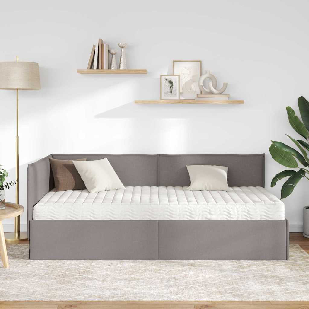 Struttura Letto Angolare con Materasso 2 pcs Talpa Velluto