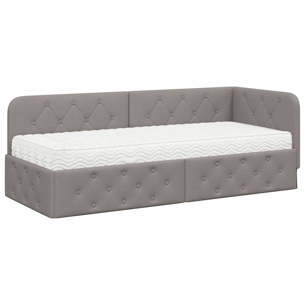 Cornice del letto ad angolo Talpa 80 x 200 cm Tessuto