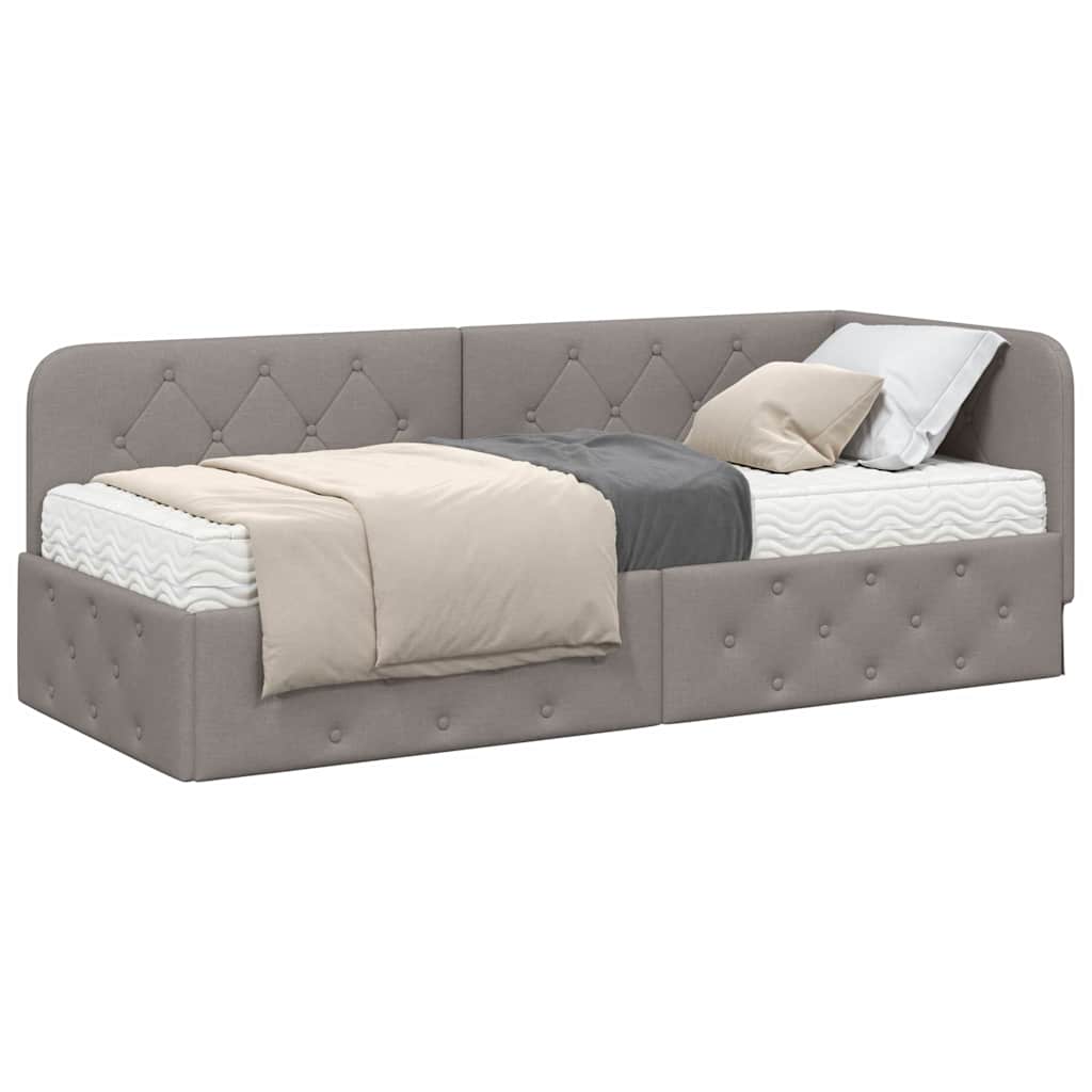 Cornice del letto ad angolo Talpa 80 x 200 cm Tessuto
