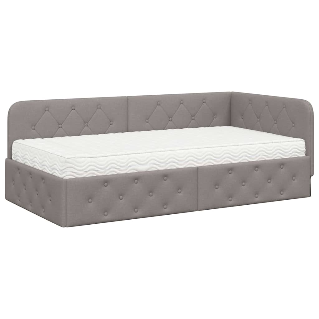 Cornice del letto ad angolo Talpa 90 x 190 cm Tessuto