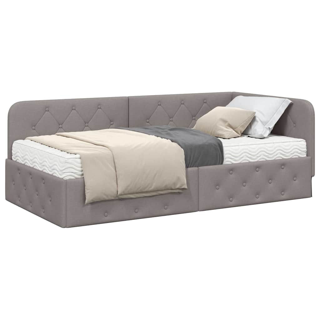 Cornice del letto ad angolo Talpa 90 x 200 cm Tessuto