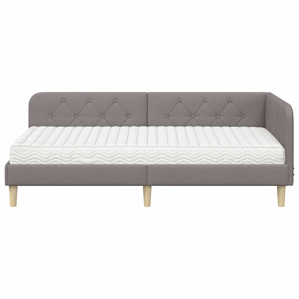 Cornice del letto ad angolo Talpa 90 x 190 cm Tessuto