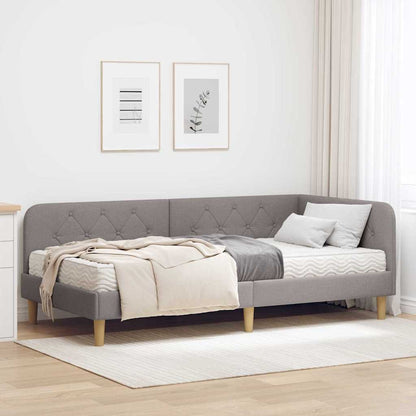 Cornice del letto ad angolo Talpa 90 x 200 cm Tessuto