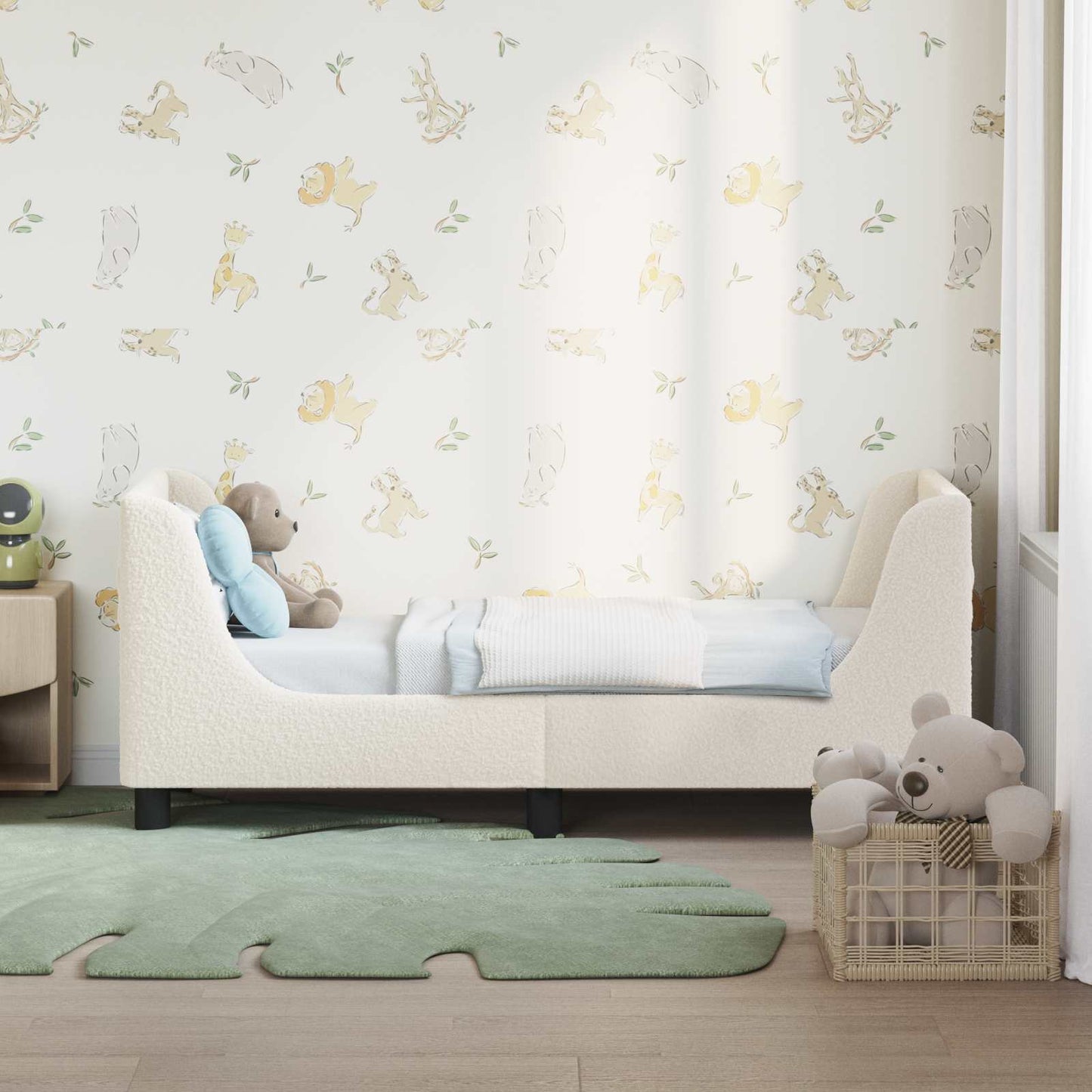 Struttura letto per bambini con testata Crema 70 x 140 cm