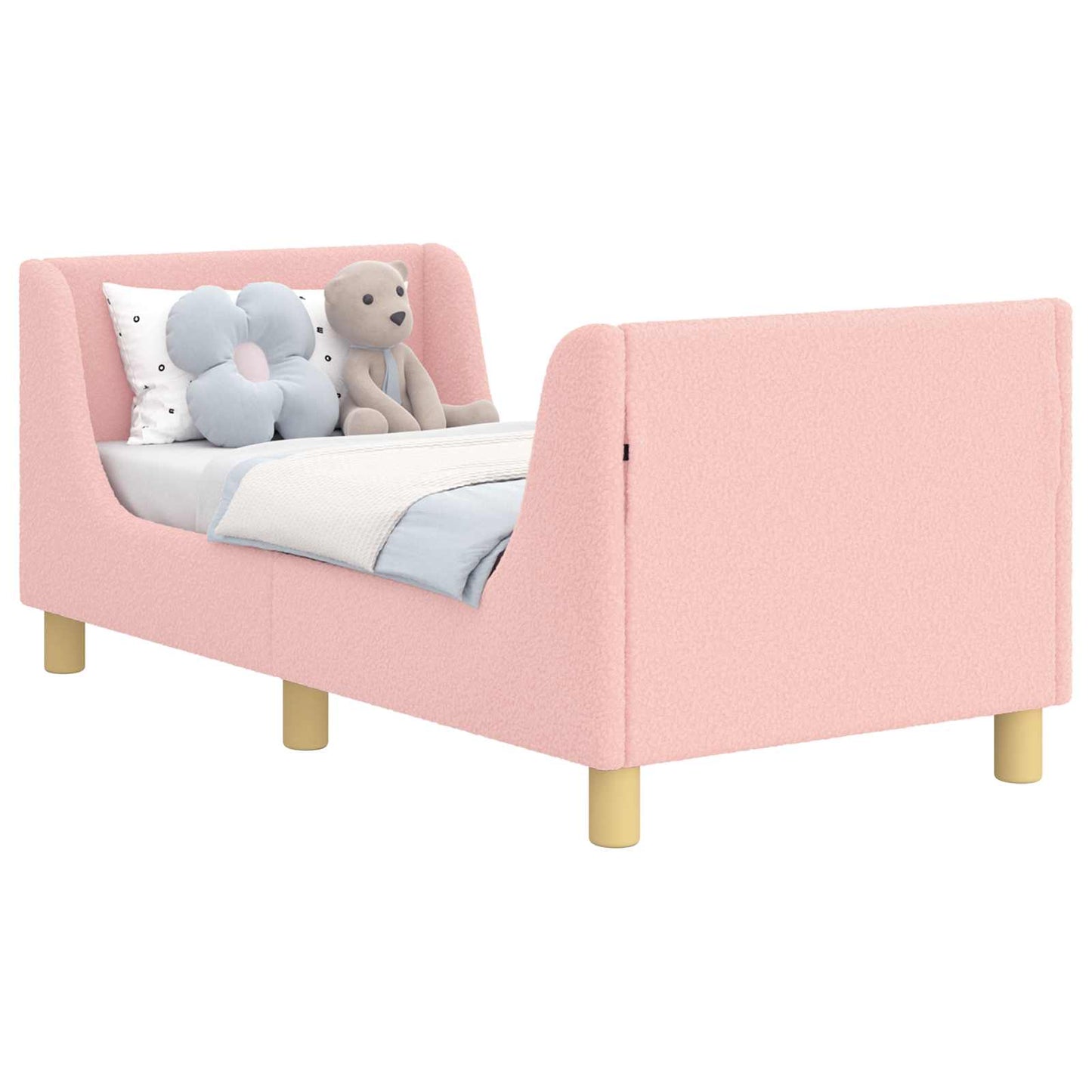 Struttura letto per bambini con testata Rosa 70 x 140 cm