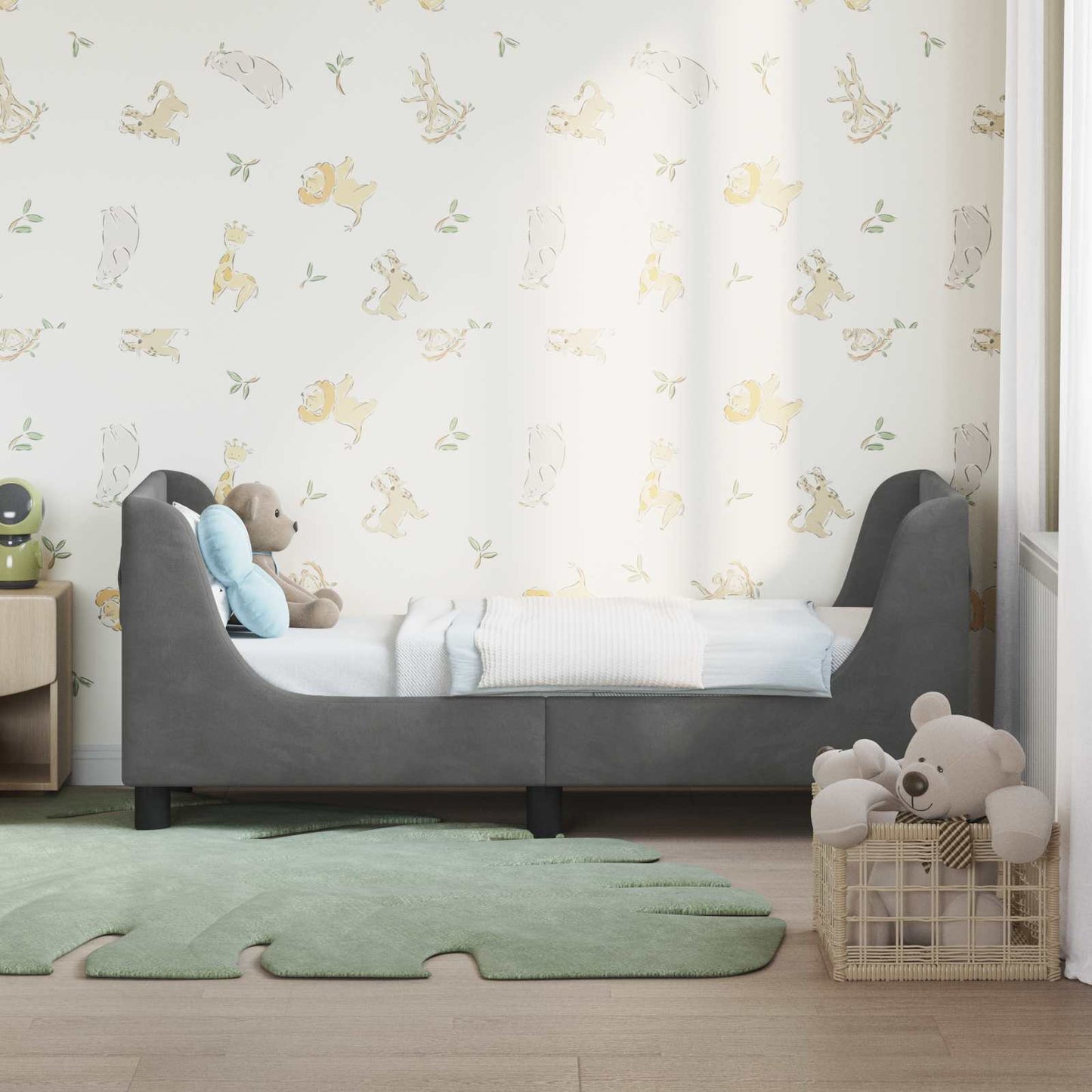 Struttura letto per bambini con testata Grigio scuro