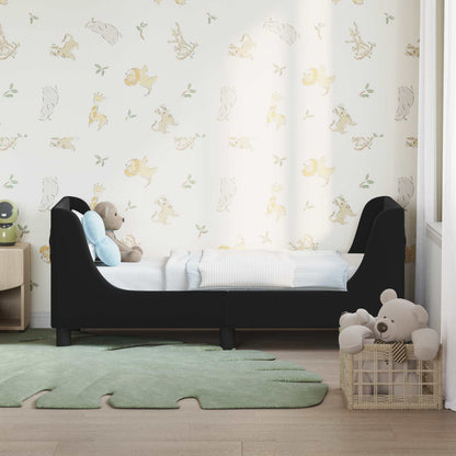 Struttura letto per bambini con testata Nero 70 x 140 cm