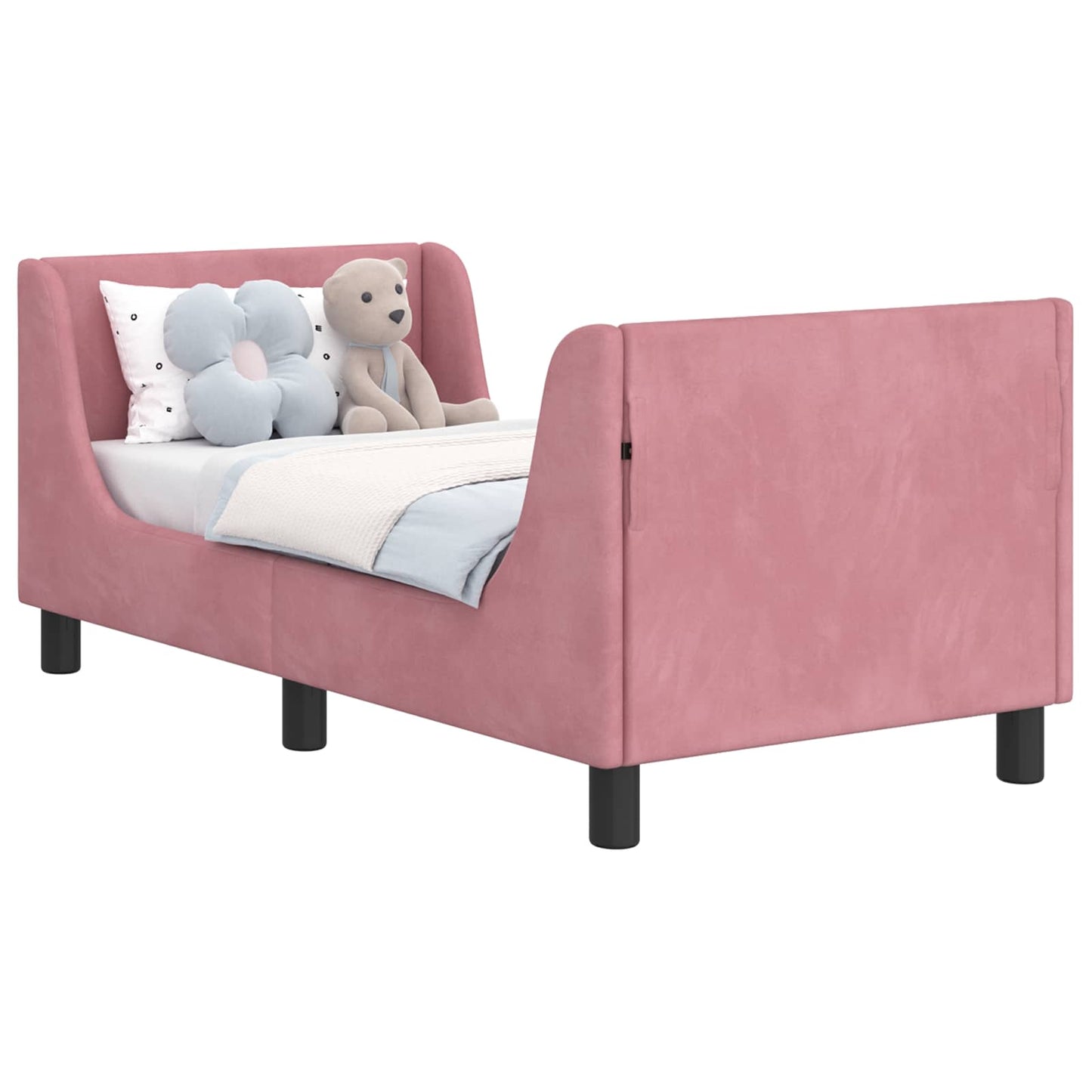 Struttura letto per bambini con testata Rosa 70 x 140 cm