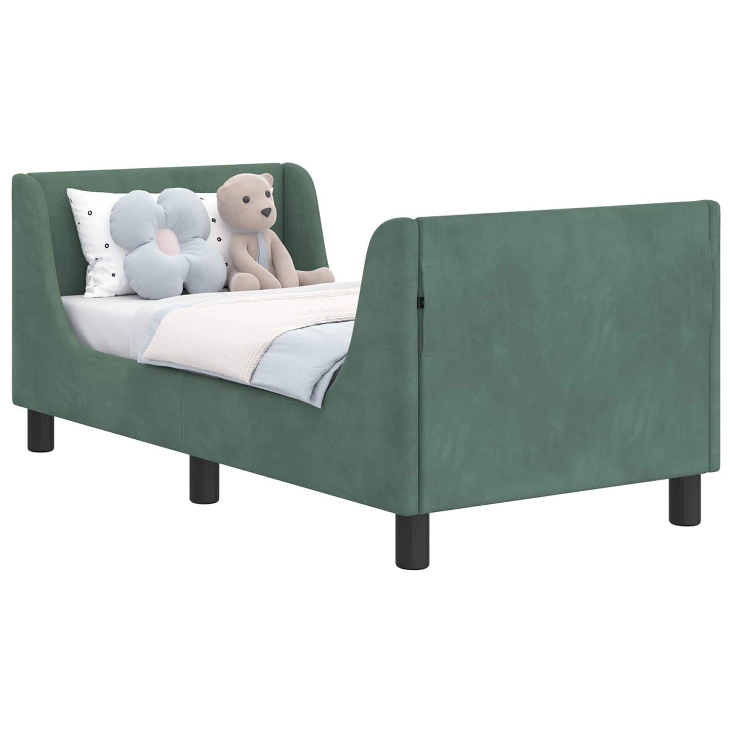 Struttura letto per bambini con testata Verde Mare 70 x 140 cm