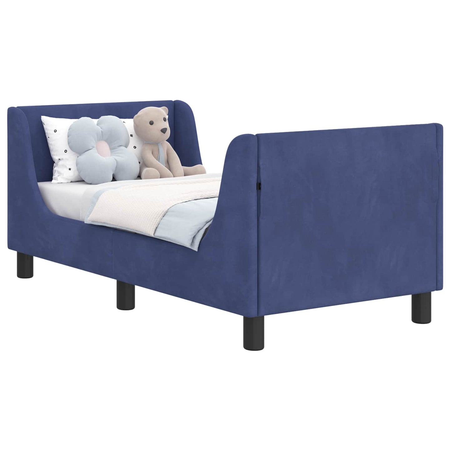 Struttura letto per bambini con testata Blu Polizia 70 x 140 cm