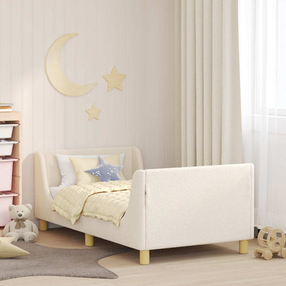 Struttura letto bambini con testata Crema 80 x 160 cm