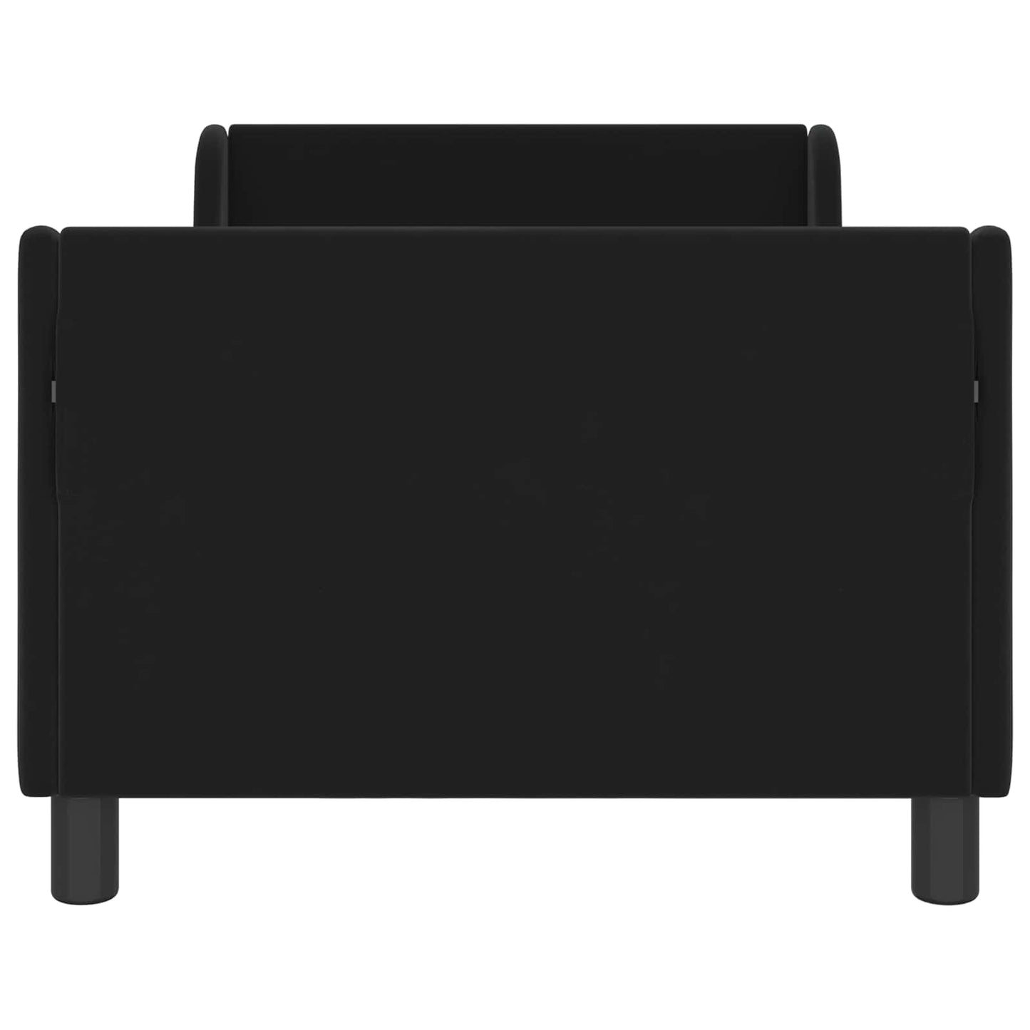 Struttura letto bambini con testata Nero 80 x 160 cm Velluto