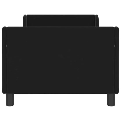 Struttura letto bambini con testata Nero 80 x 160 cm Velluto