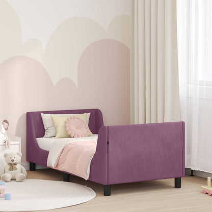 Struttura letto bambini con testata Viola 80 x 160 cm Velluto